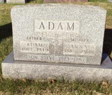 Adam and Anna tombstone