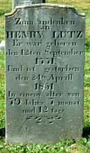 Henry Lutz Tombstone